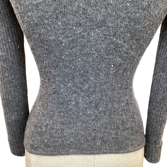 VNeck Cashmere Sweater Heathered Gray - Picture 7 of 10